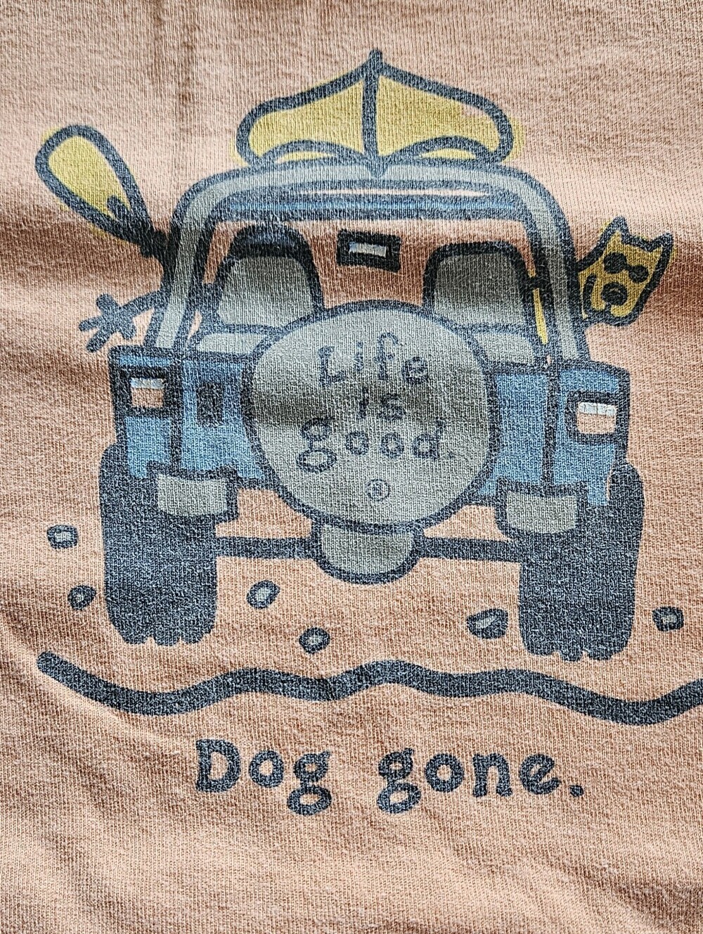 Life Is Good Peach 'Dog Gone' Truck Graphic Tee - Picture 4 of 6